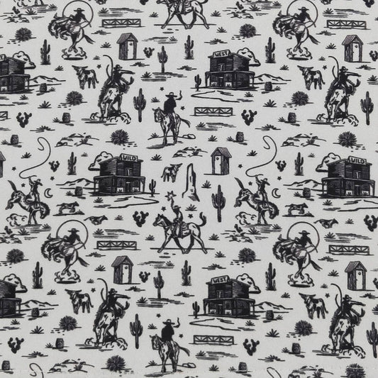 Black & White Western Boy Collar Shirt