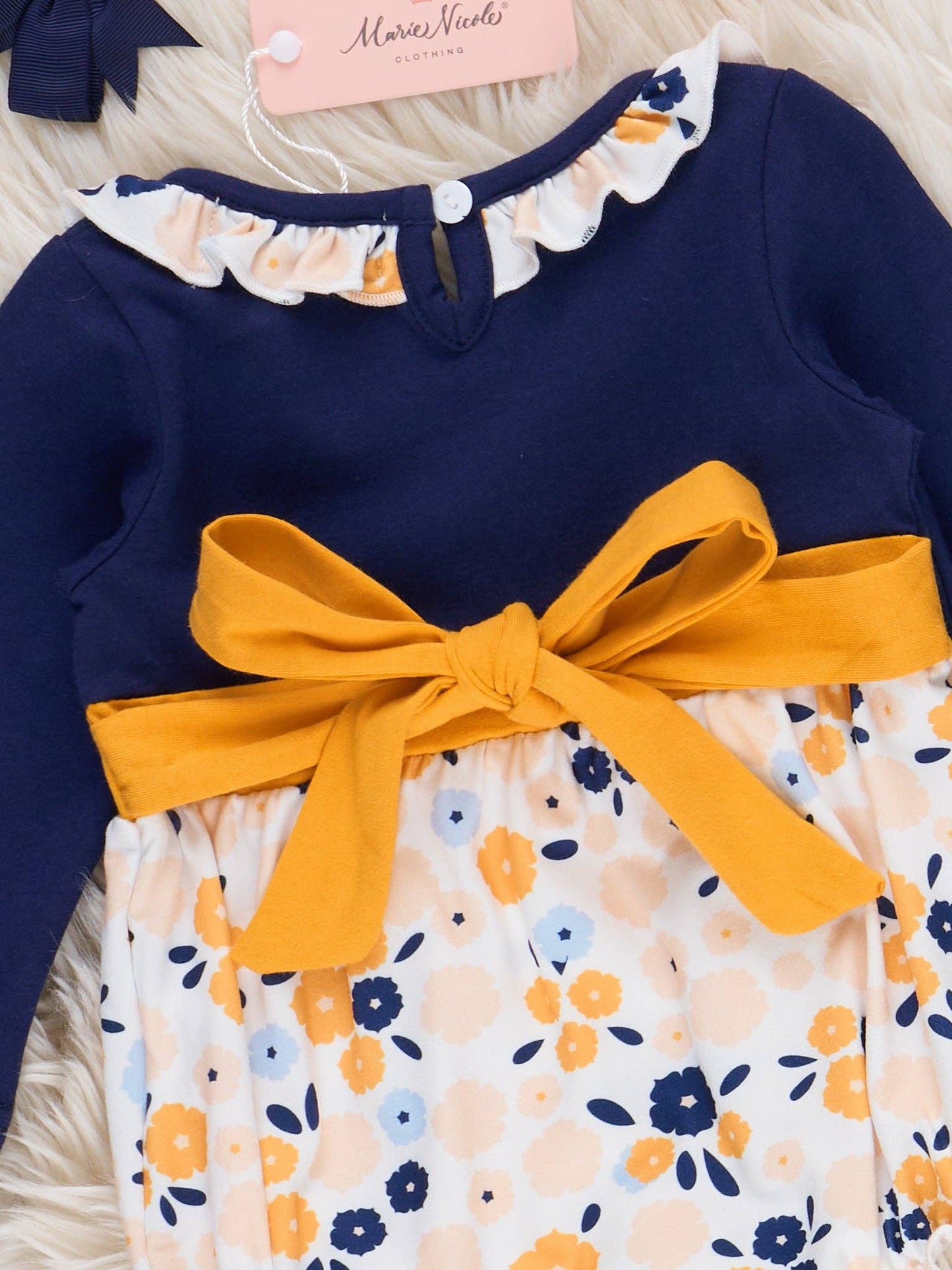 Midnight Blooms Ruffle Bubble