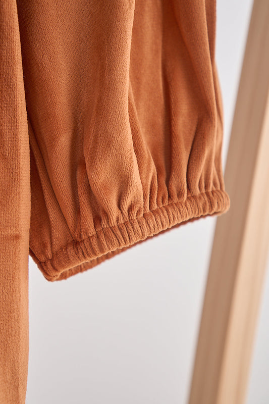 Carmel Velvet Lace Dress