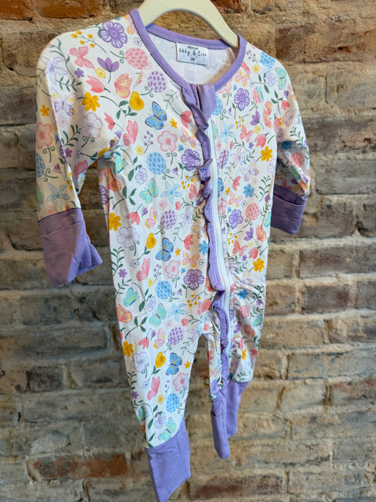 Butterfly Garden Bamboo Romper