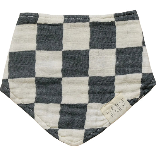 Checkered Muslin Bib