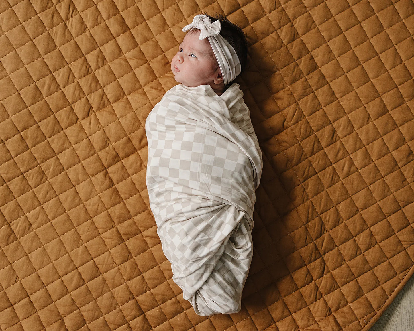 Checkered Bamboo Stretch Swaddles