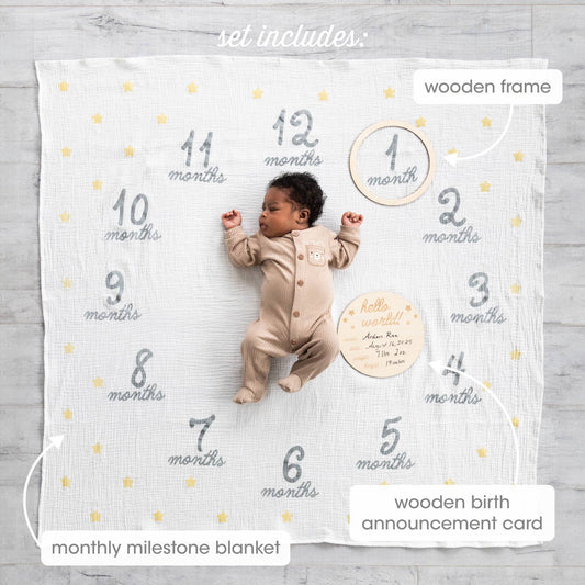 Hello World Milestone Blanket & Prop