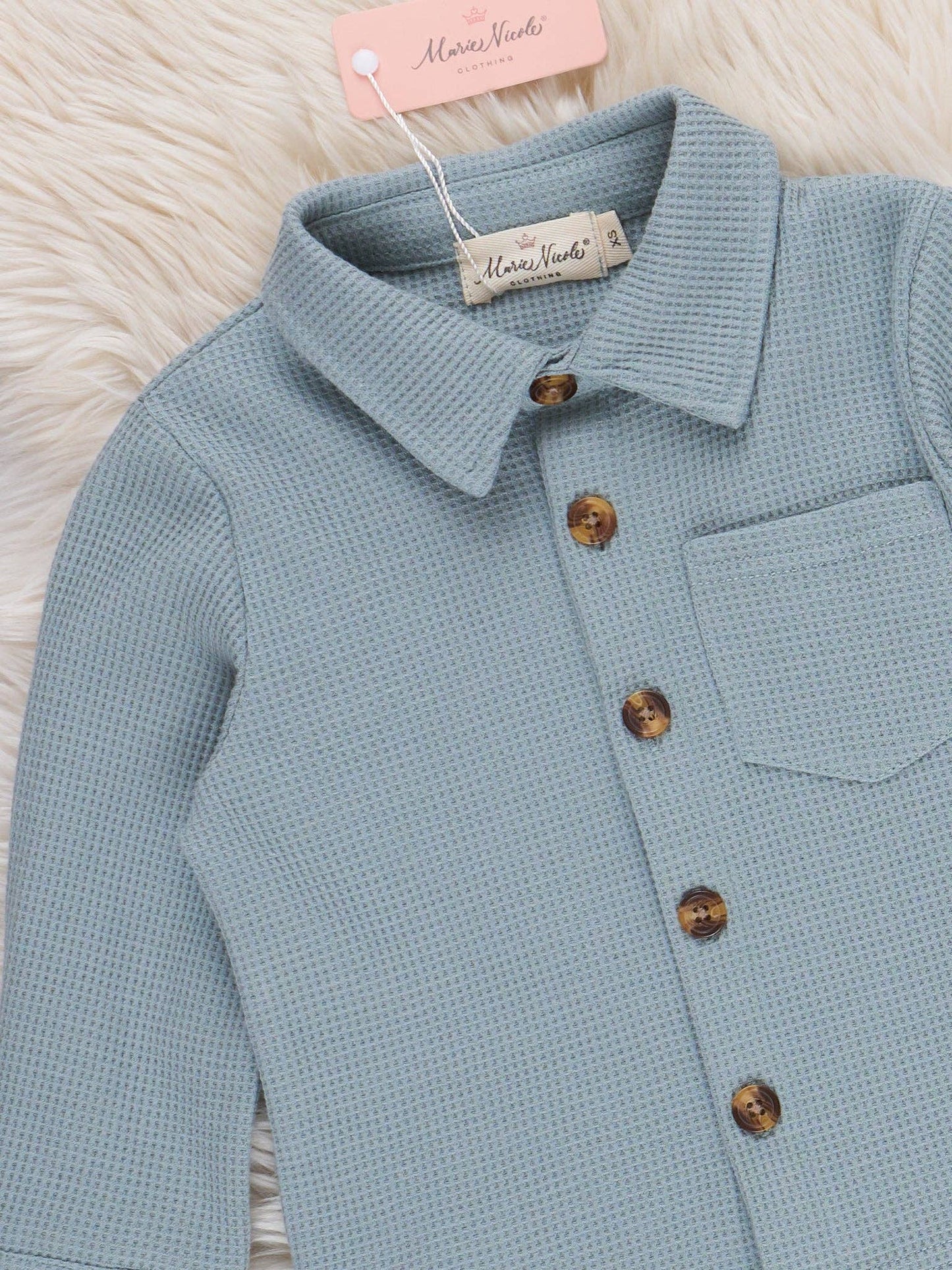 Little Gent Button-Up Shirt - Blue