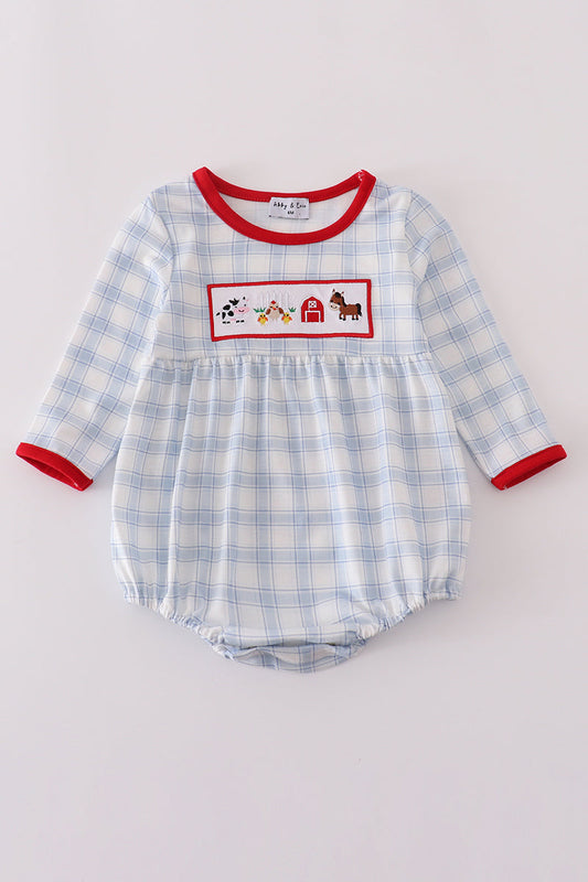 Blue Farm Plaid Bubble