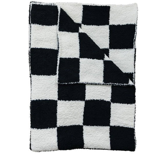 Checkered Plush Blankets