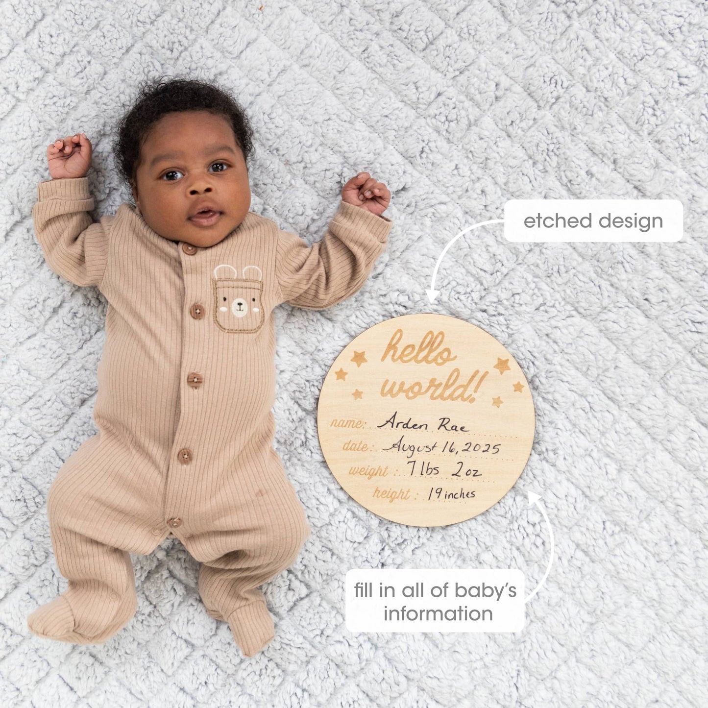 Hello World Milestone Blanket & Prop