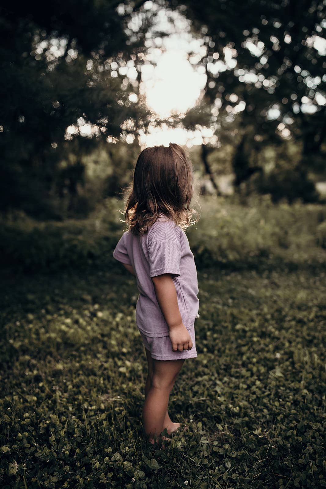 Wild Orchid Purple Summer Waffle Toddler Top & Bottom Set