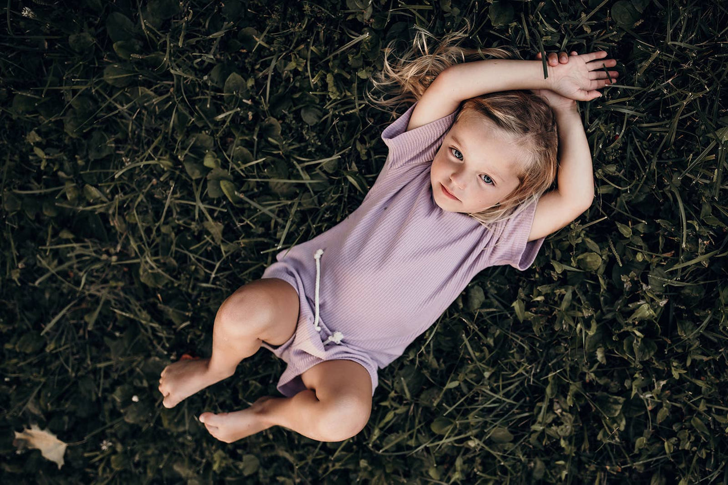 Wild Orchid Purple Summer Waffle Toddler Top & Bottom Set