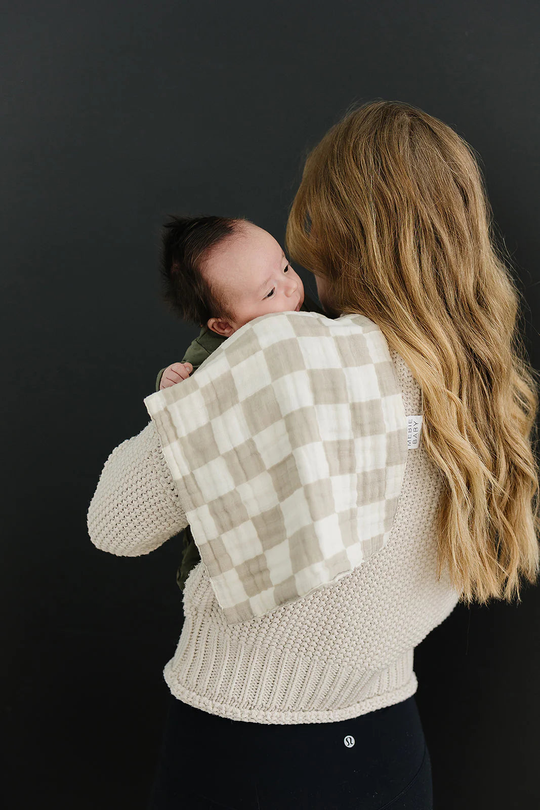 Checkered Muslin Burp Cloth