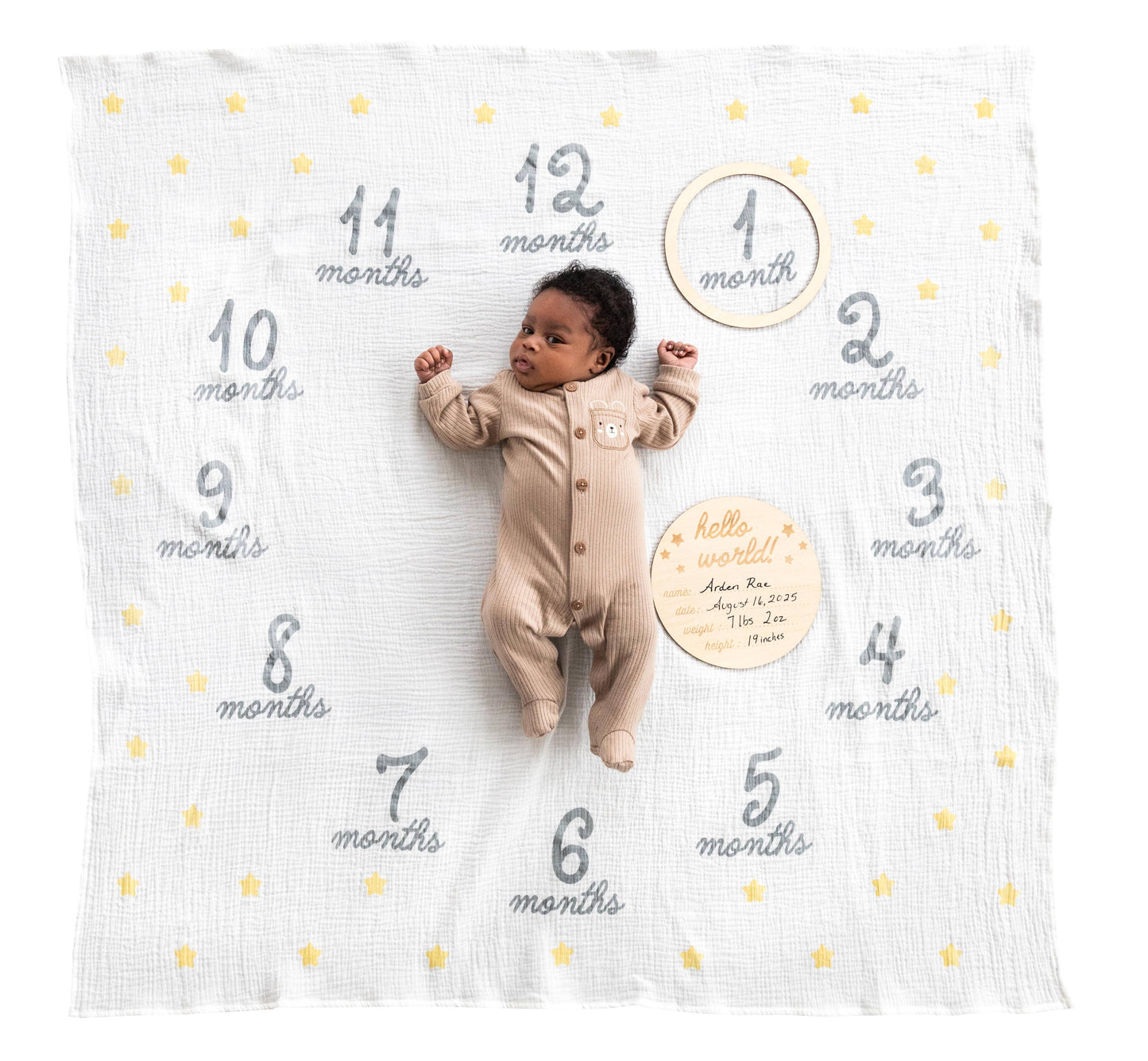Hello World Milestone Blanket & Prop