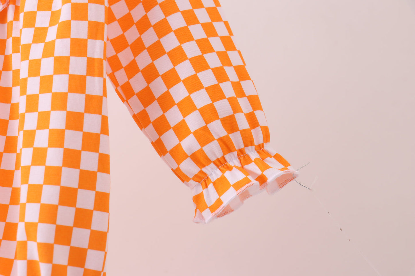 Orange Tennessee Checkered Ruffle Bubble
