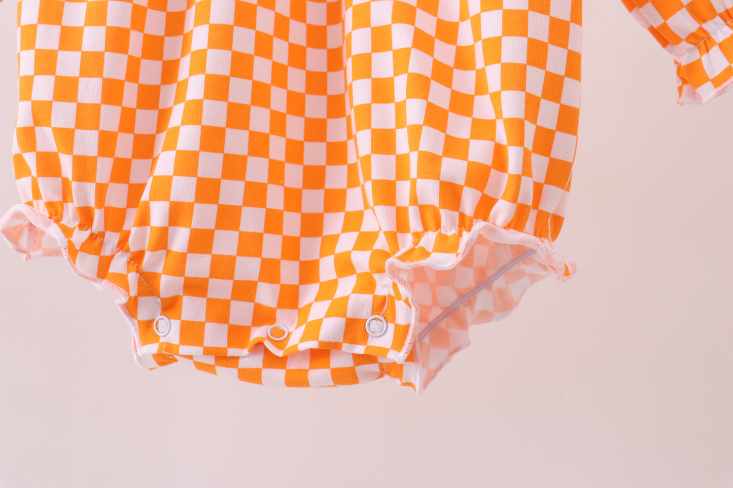 Orange Tennessee Checkered Ruffle Bubble