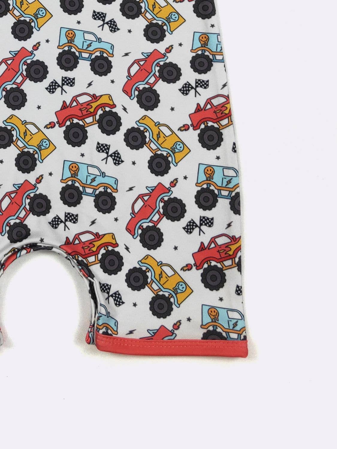Monster Truck Mayhem Boy Romper