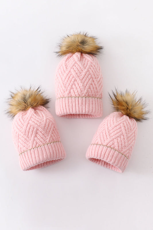 Cross Cable Knit Kids Beanie