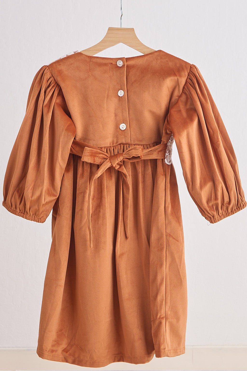 Carmel Velvet Lace Dress