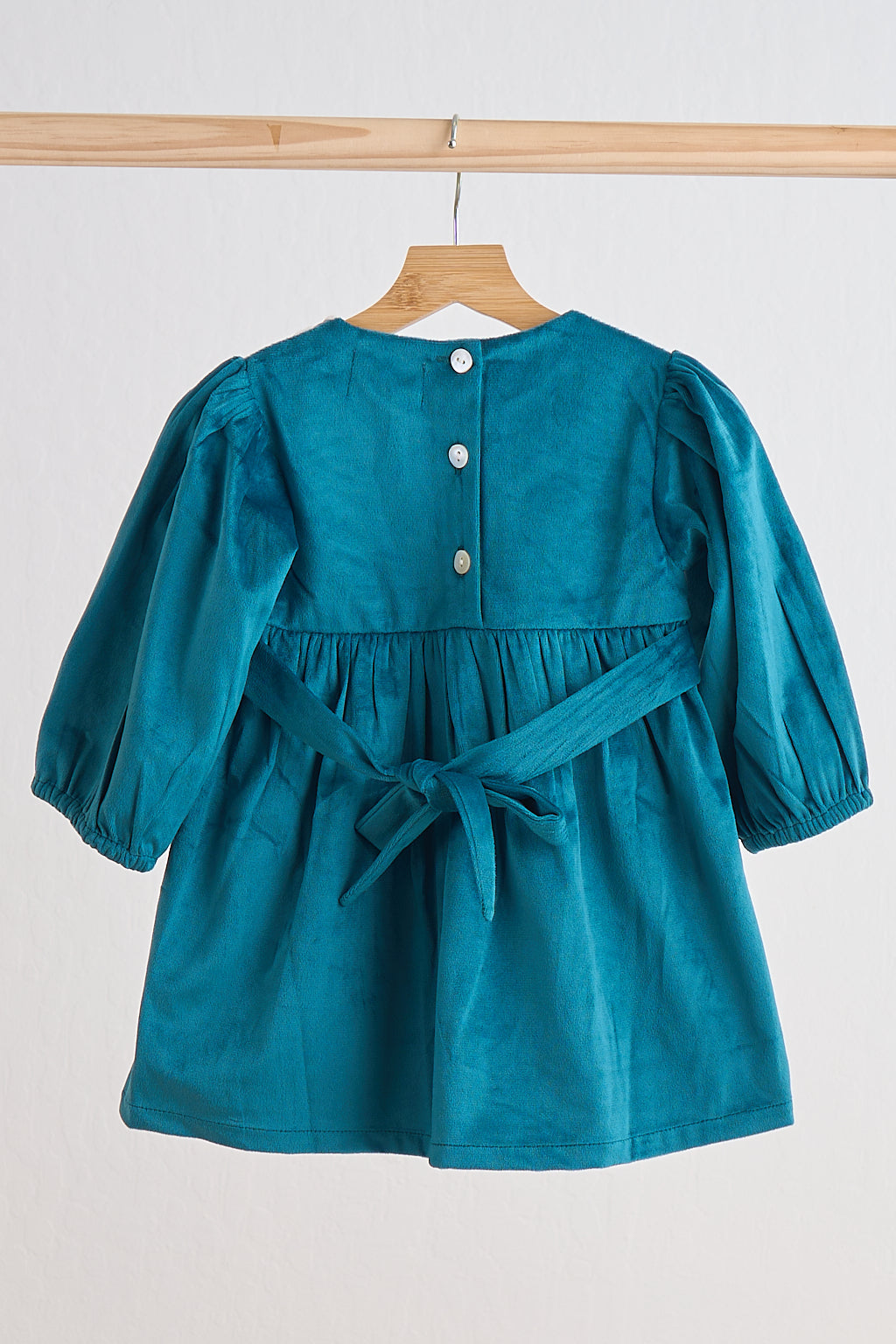 Teal Velvet Lace Dress