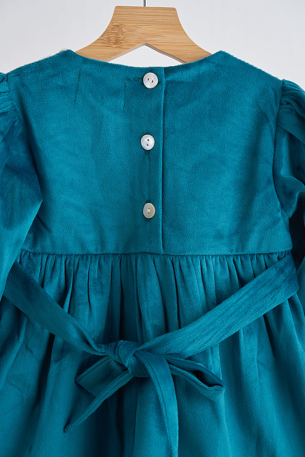 Teal Velvet Lace Dress