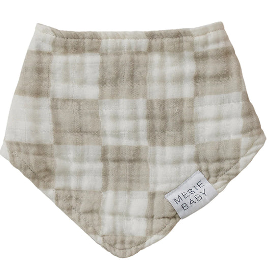 Checkered Muslin Bib