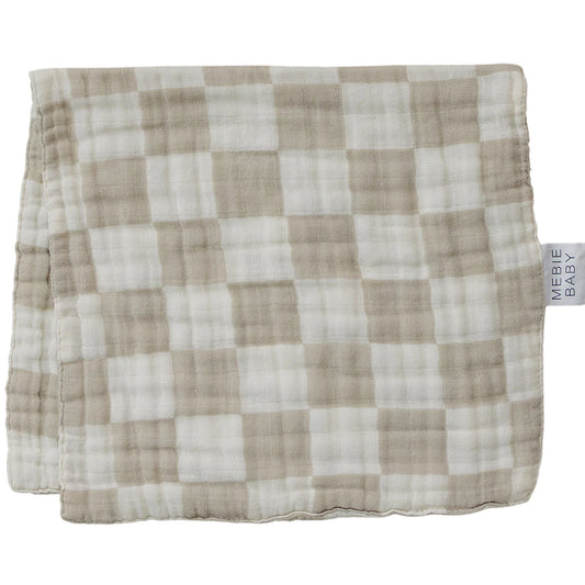 Checkered Muslin Burp Cloth
