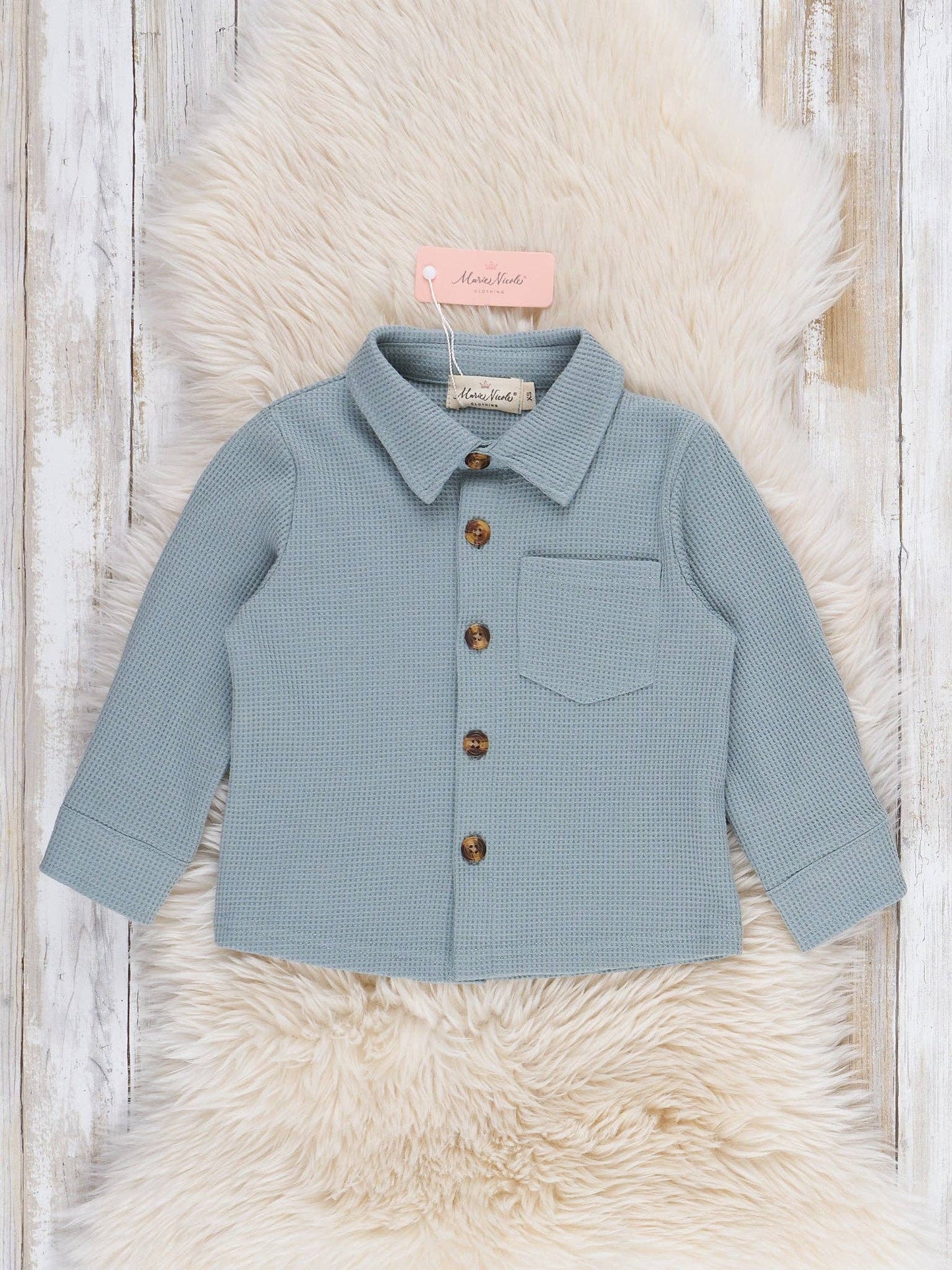 Little Gent Button-Up Shirt - Blue