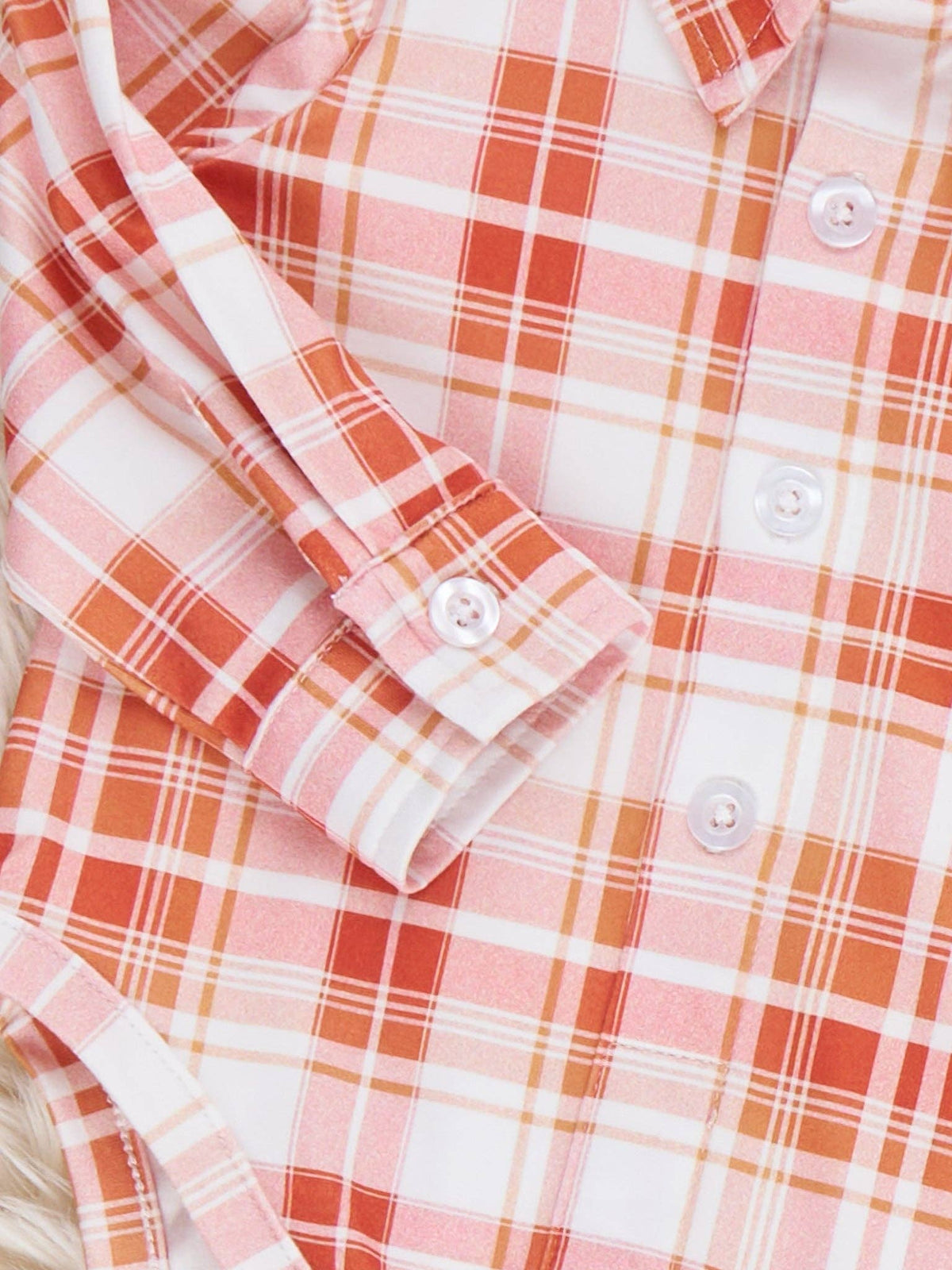 Harvest Plaid Button-Up Romper